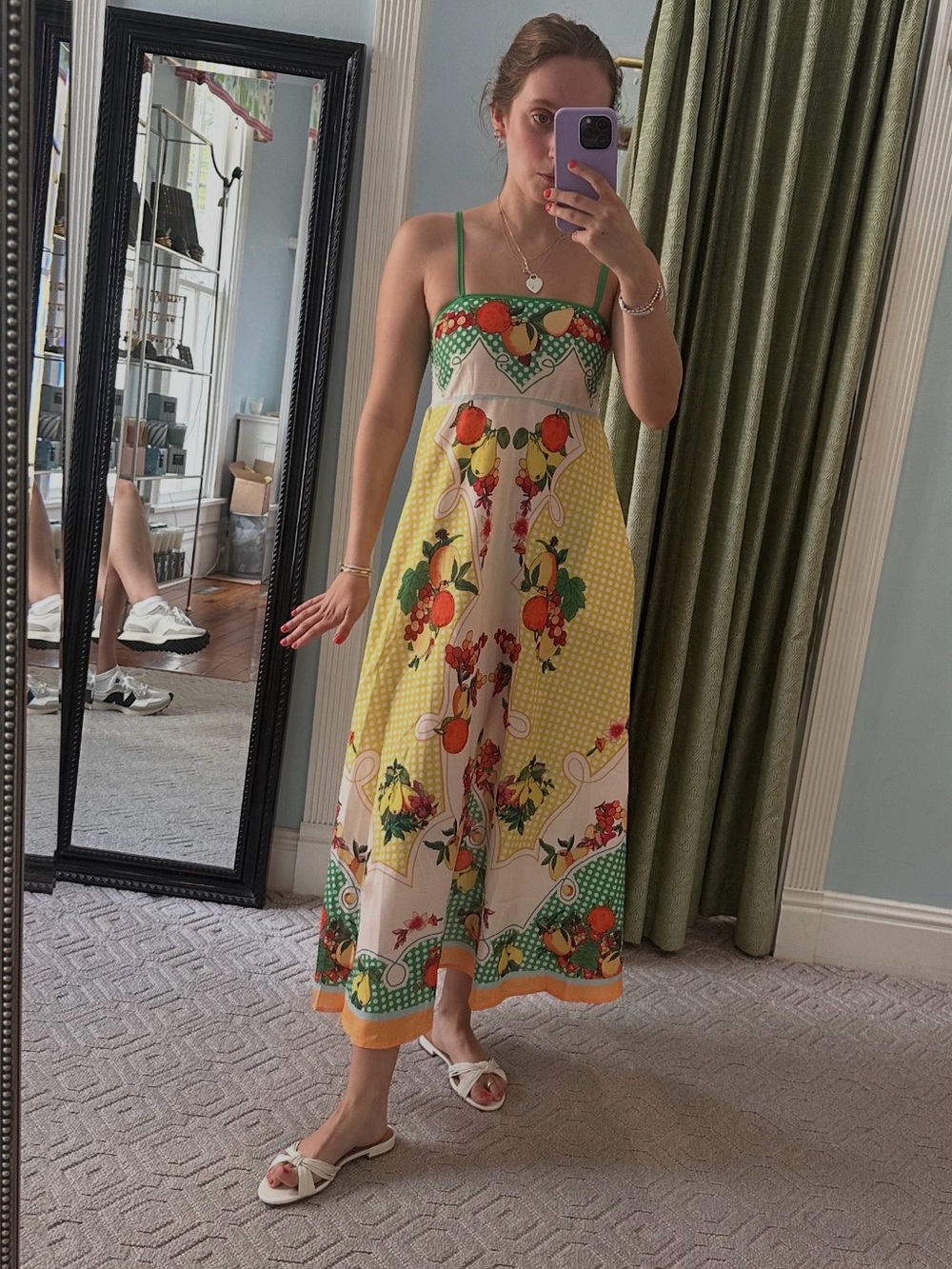 Yellow Floral Maxi Sundress w